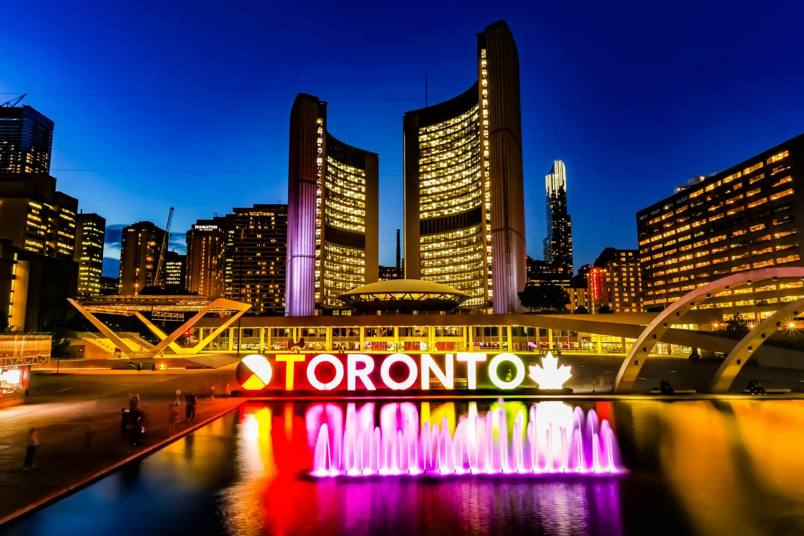 Toronto International Film Festival 2025 fountain in downtown Toronto near King Street West